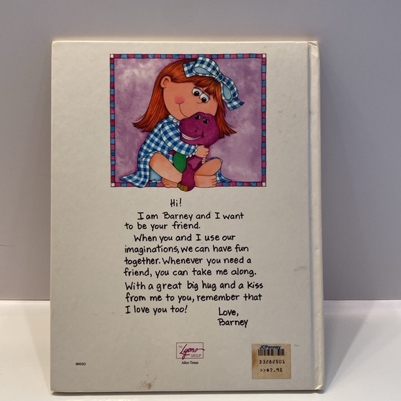 Vintage 1992 Book- Just Imagine- with Barney. Written by: Mary Shrode - Picture 3 of 16
